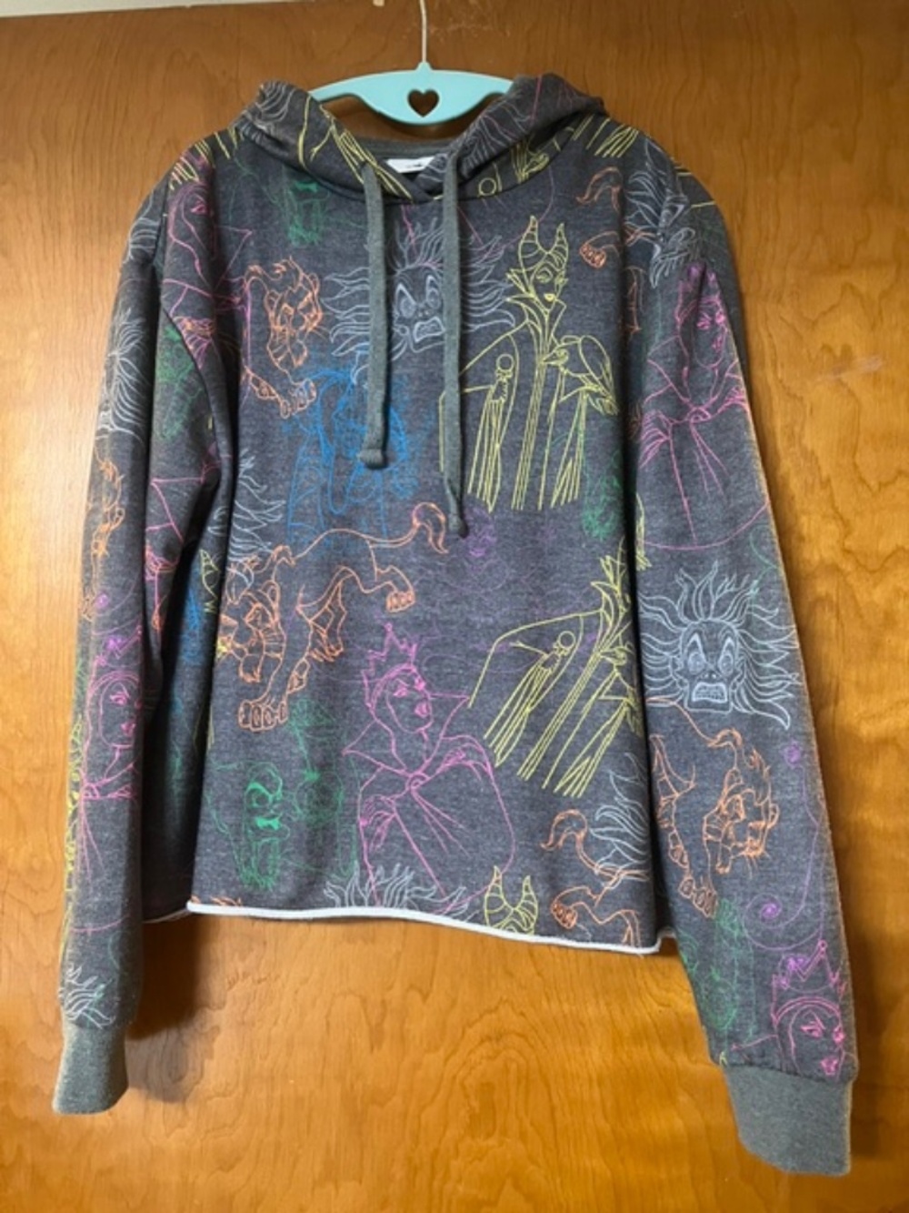 Disney Park’s Women's Cropped Pullover Hoodie - Disney Villains M